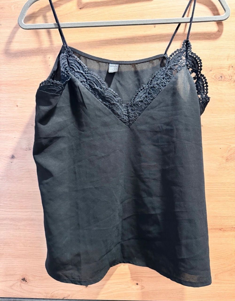 Shein Schwarzes top mit spitze Size M