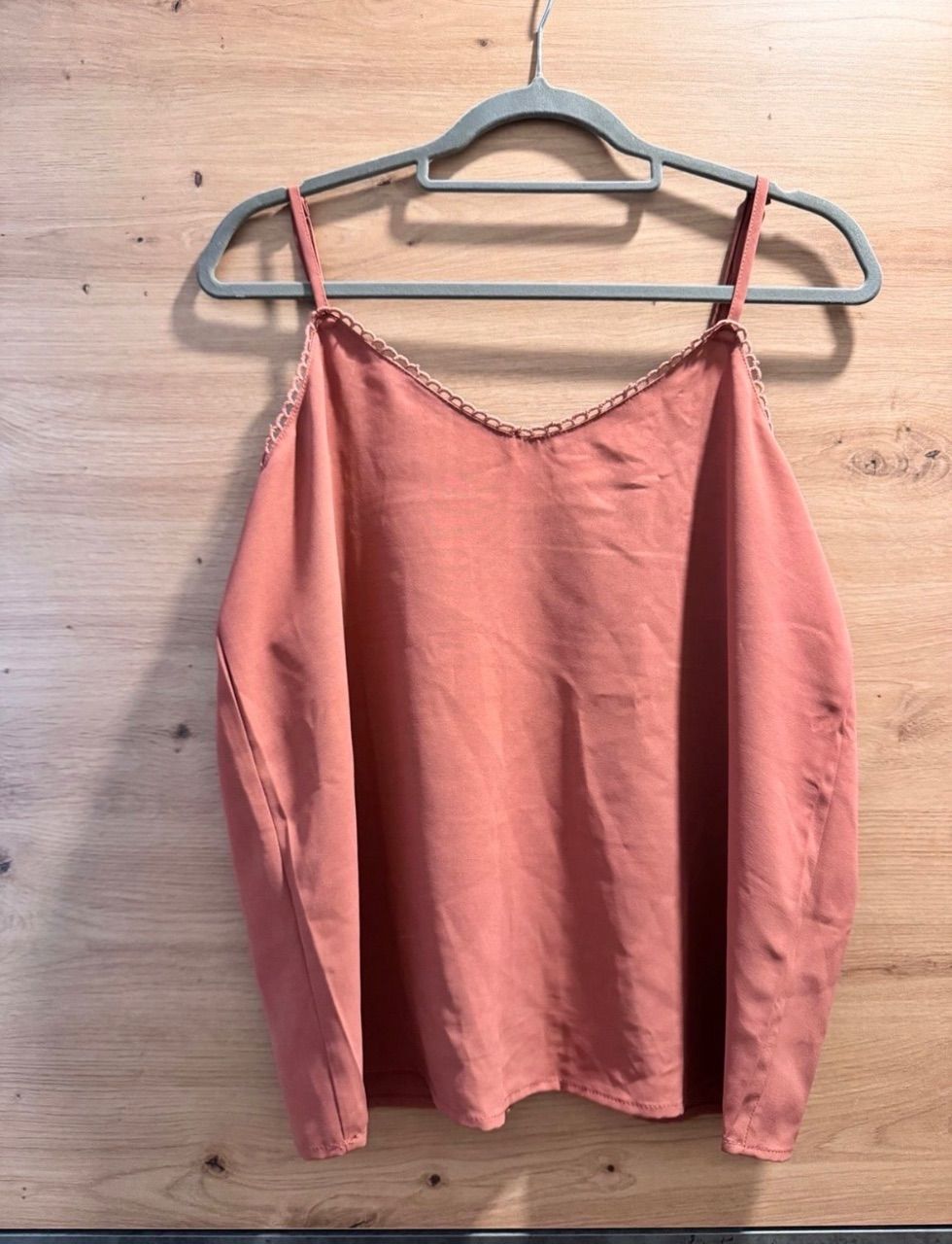Shein Korallenrotes Top Size L