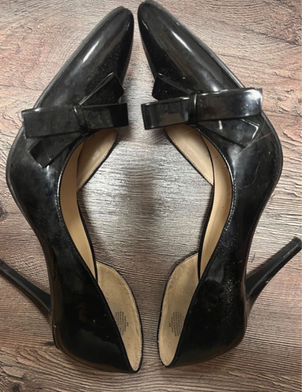 Nine West Schwarze Lack High Heels Size 38