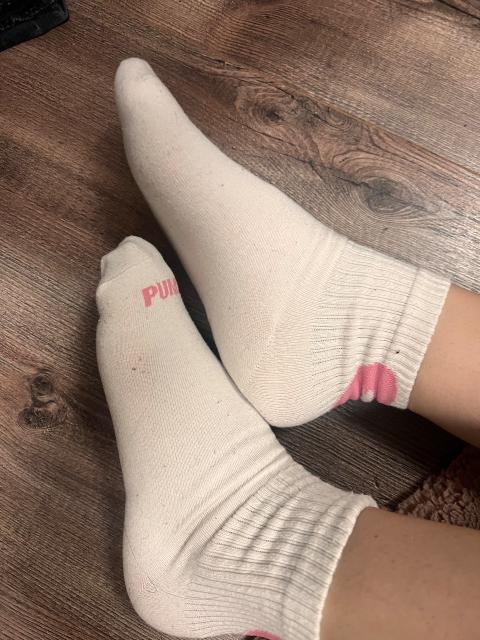 Puma Weiß Pinke Puma Socken Size S