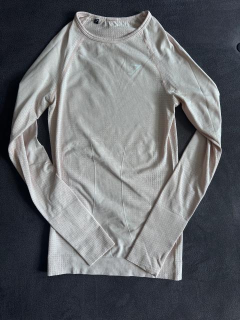 Gymshark Gymshark Vital Seamless Long Sleeve Top Blush Nude Marl Pastell Rose S Size S