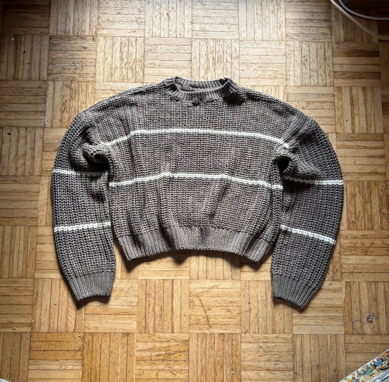Noisy May Strickpullover gestreift Crochet Size M