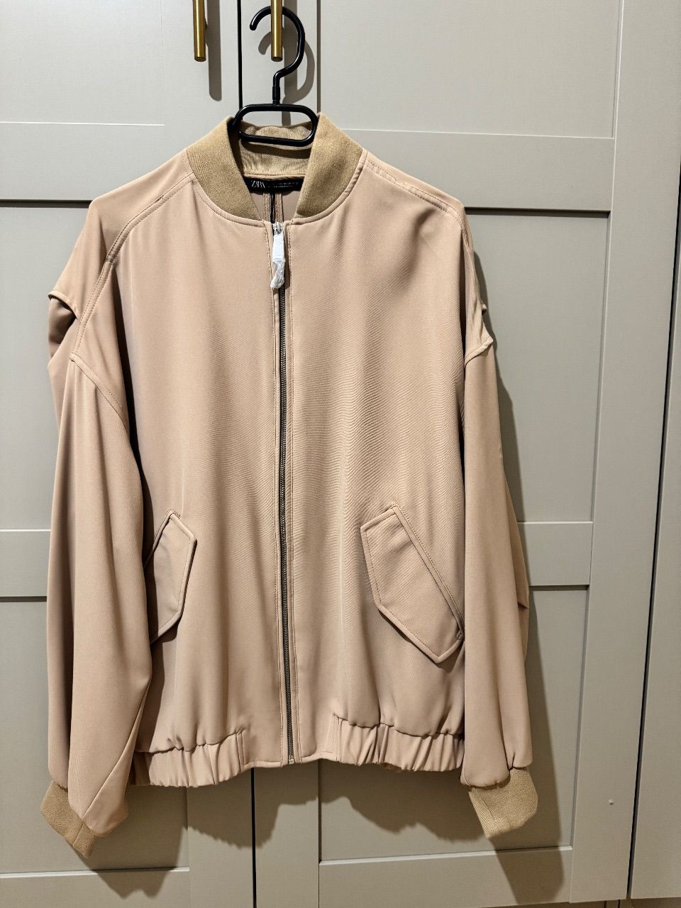 Zara Zara Jacke Übergangsjacke Oversized Beige M/L Size M