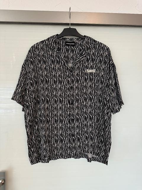 Pegador Pegador Hemd Kurzarm schwarz-weiß gemustert Size M