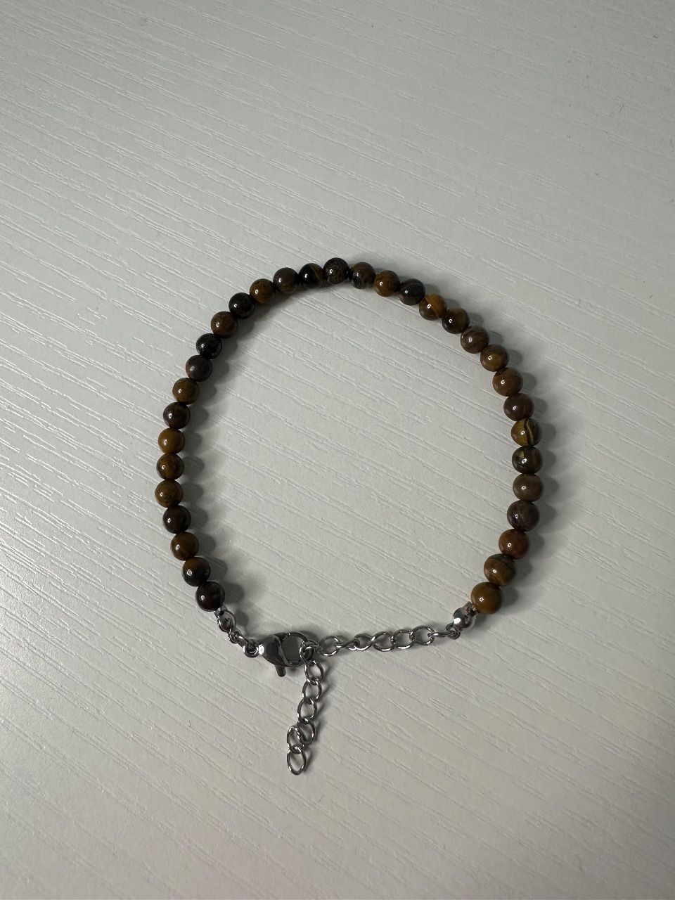 Kein Marke  Tigerauge Perlenarmband aus Edelstahl – Unisex & Wasserfest