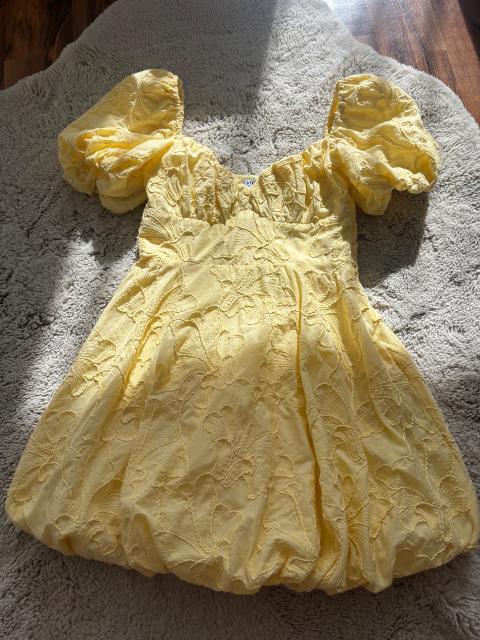 new yorker Gelbes Ballonkleid mit Pufferärmel Size M