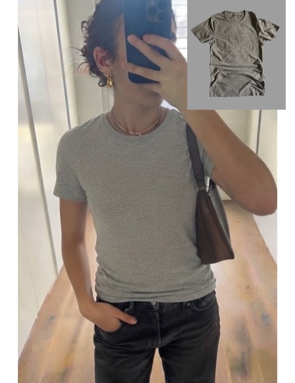 Jack & Jones Jack & Jones Slim Fit T-Shirt Grau | Basic Tee | Minimal Clean Style | Gr. S Size S