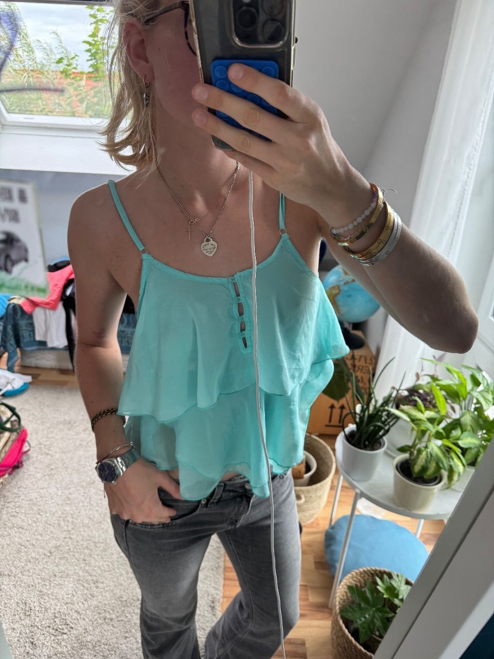 stockholm türkis top scandi vintage stockholm Size XS