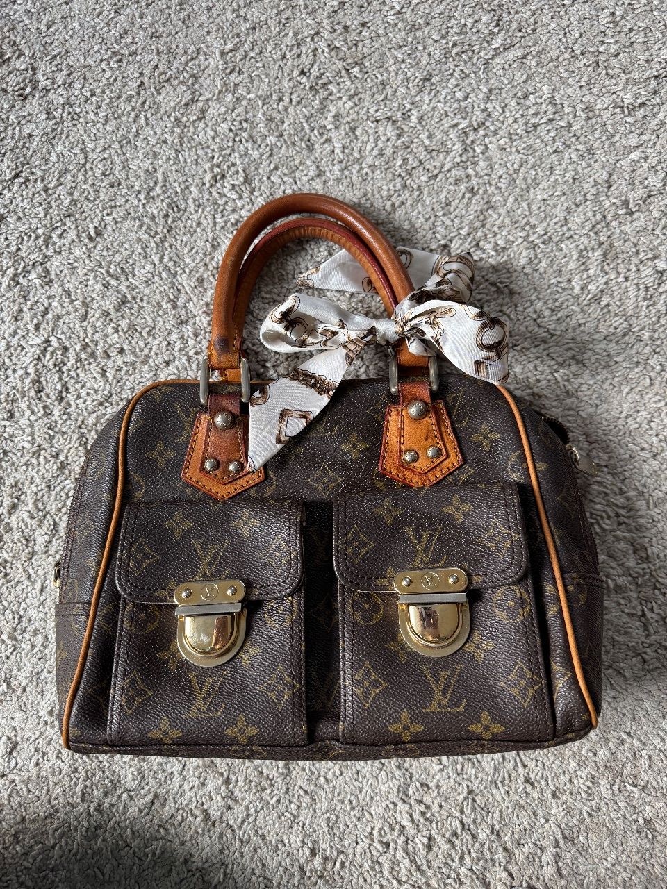 louis vuitton louis vuitton Manhatten handtasche designer vintage Canvas leder 