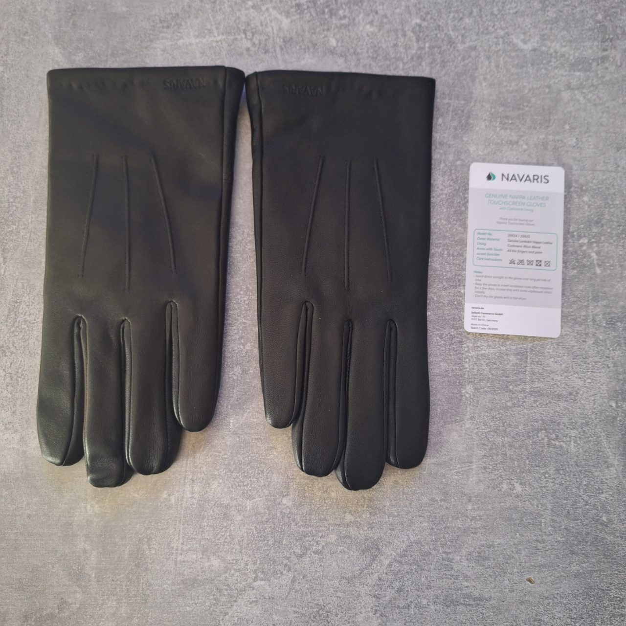 Navaris  Lamm Nappaleder Herren Handschuhe Gr. 10 