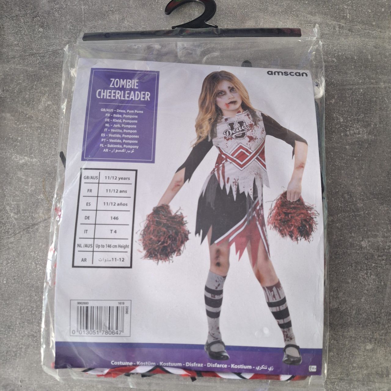 amscan Zombie Cheerleader Kostüm Gr. 146 cm  Size 146