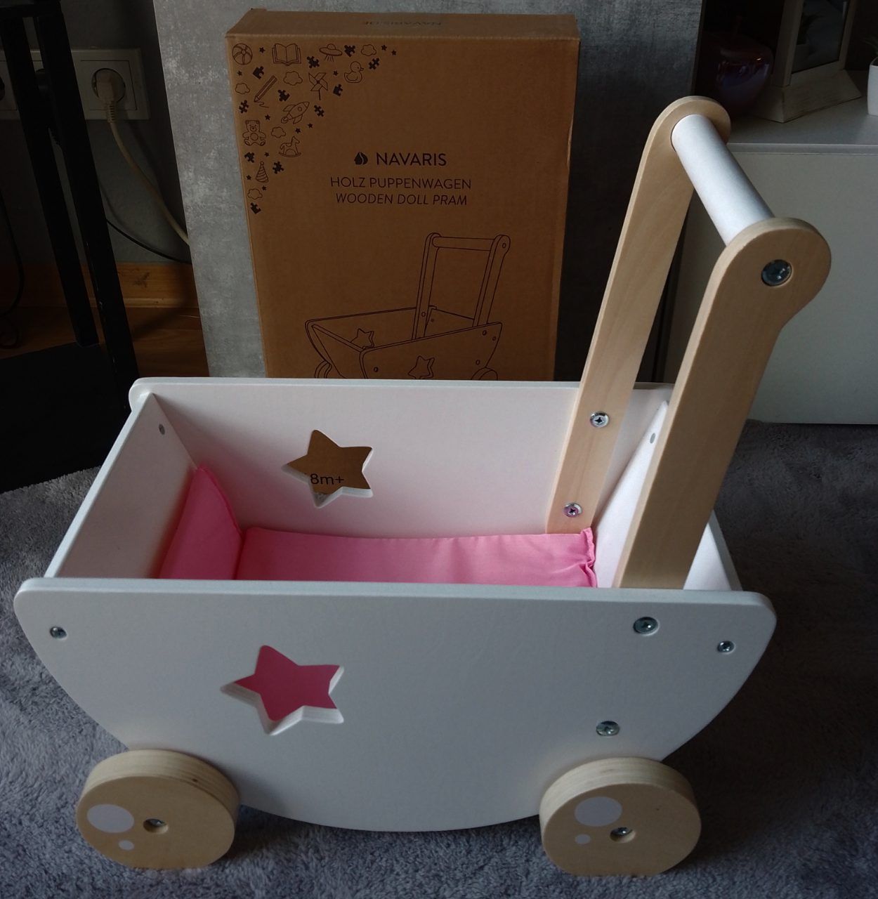 Navaris  Puppenwagen aus Holz 