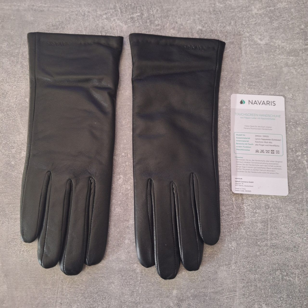 Navaris Lamm Nappaleder Damen Handschuhe Gr. 8