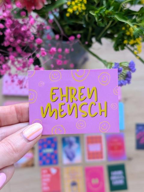 Selfmade Handmade Magnet „EHRENMENSCH“ (7 x 5 cm)