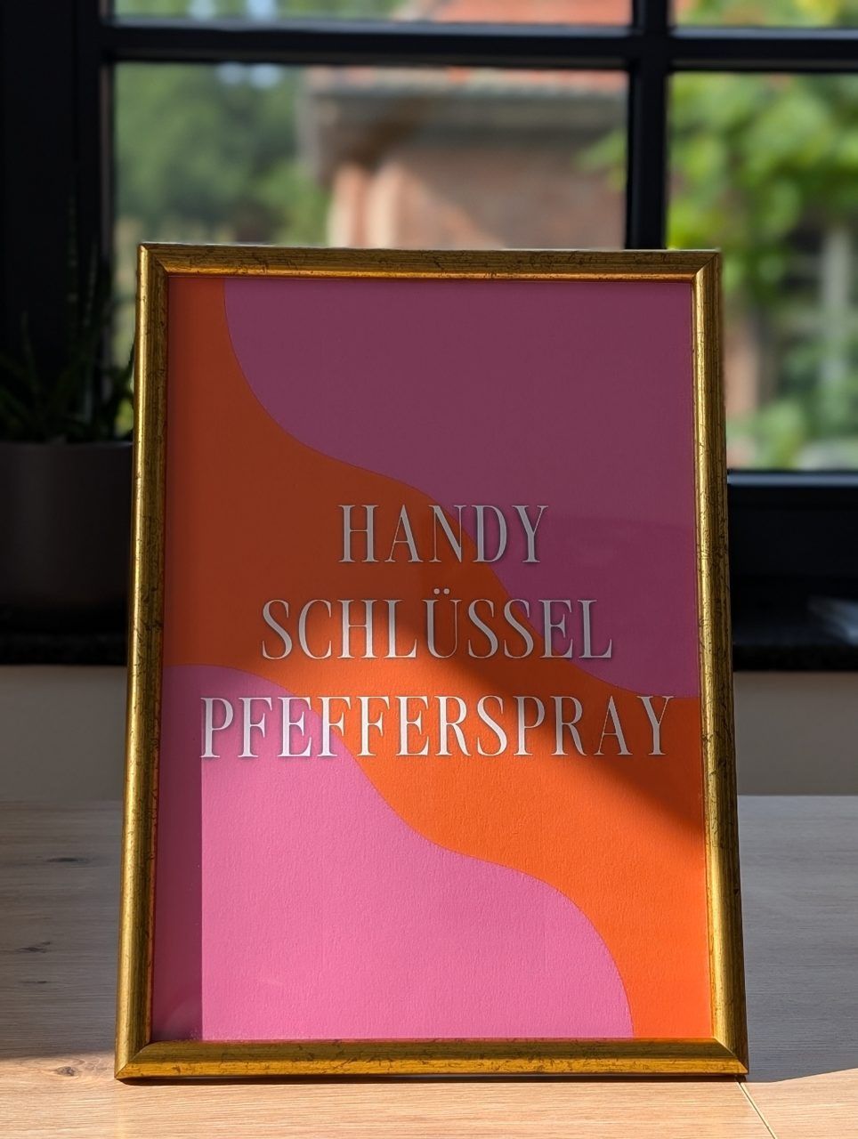 Selfmade  Art Print / Kunstdruck „HANDY SCHLÜSSEL PFEFFERSPRAY“ (DIN A4)