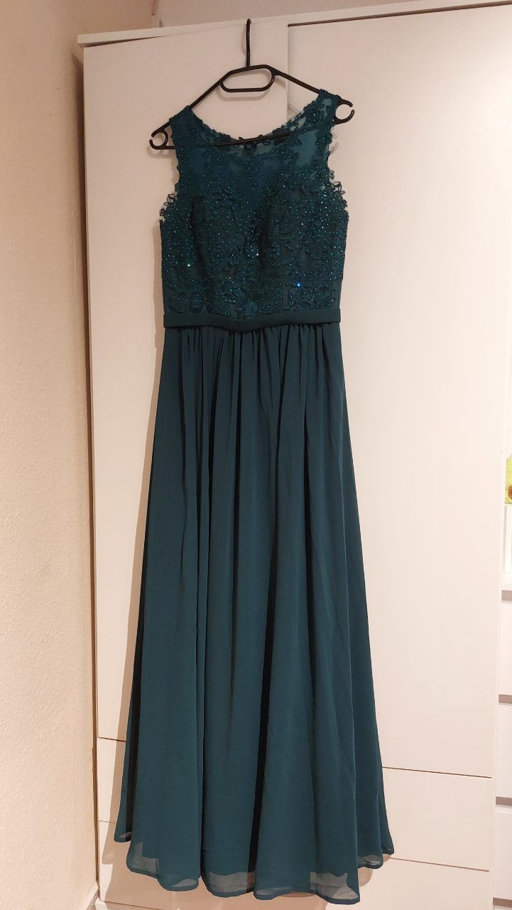 Mascara London Petrol Abendkleid Mascara London Gr.S Size S