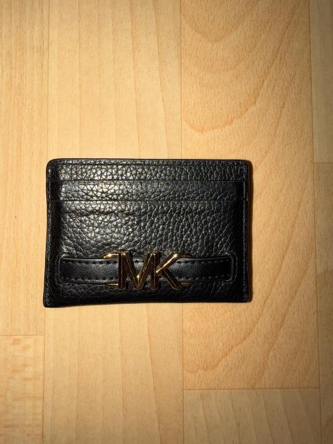 Michael Kors Michael Kors Kartenetui Schwarz Gold MK Logo Leder