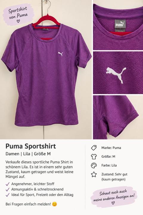Puma Puma Damen Sportshirt - Lila Size S