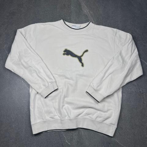Puma Puma Vintage Sweatshirt Gr. M weiß großes Logo Retro 90s Size M