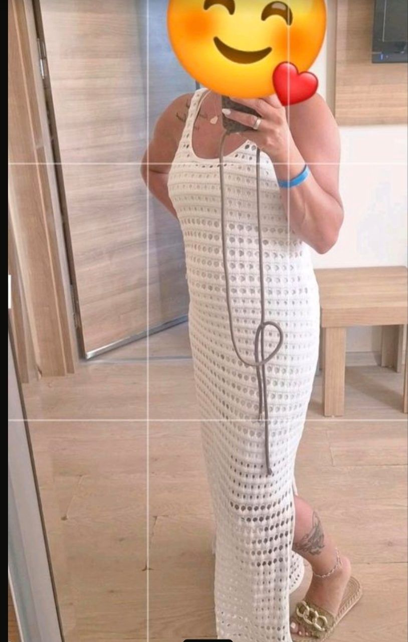 H&M Strickkleid Häkelkleid Strandkleid  Size XS