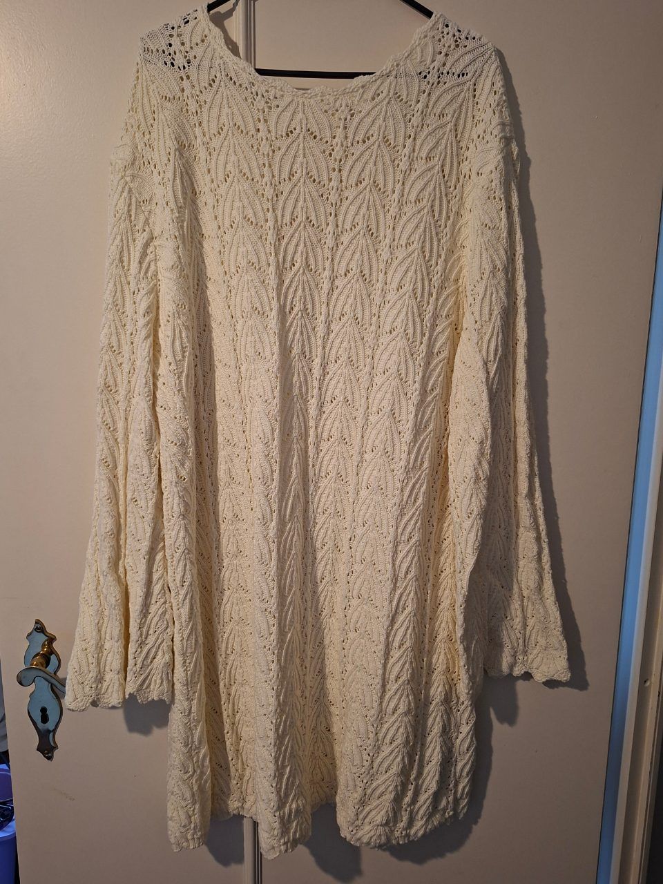 H&M Cremeweißes Häkel-Strickkleid Size XXL