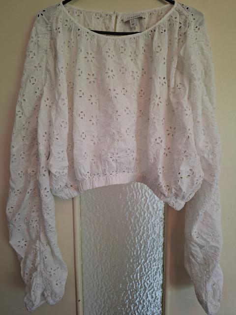 Topshop Lochspitze Bluse XXL Size XXL