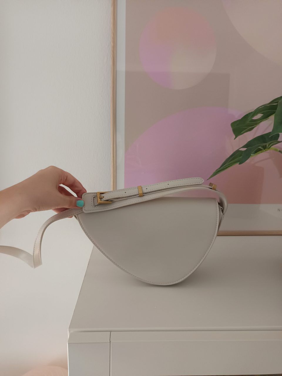 Zara Zara Umhängetasche Creme Gold 