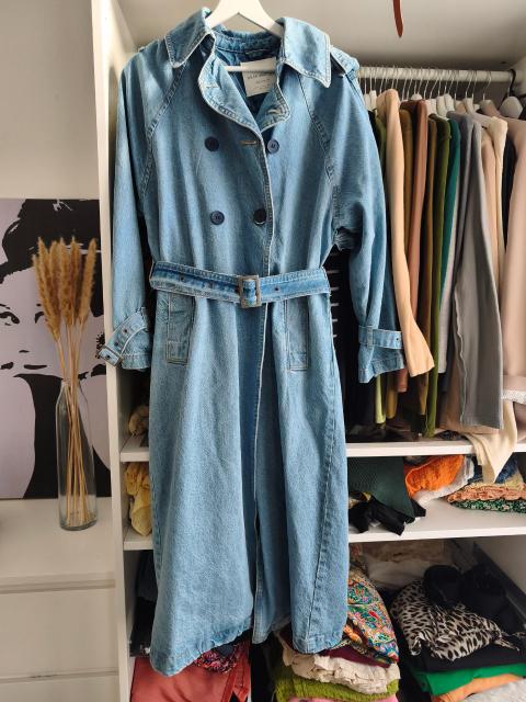 Stradivarius Stradivarius Jeans Trenchcoat Blau Size S