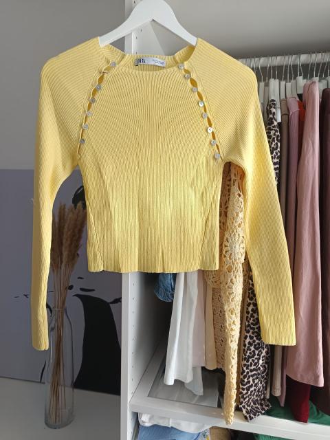 Zara Zara Strickpullover Gelb Size M