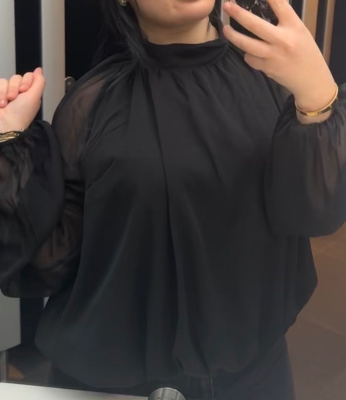 shein Elegante Bluse schwarz  Size L
