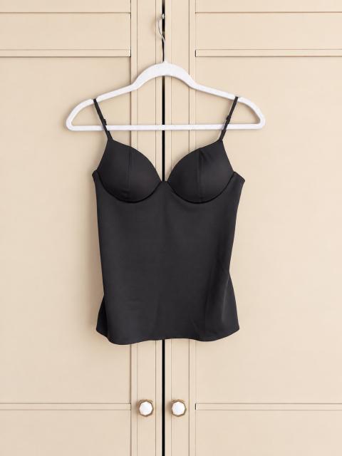Stradivarius Schwarzes Top, vorgeformte Cups, Stradivarius, Größe M Size M