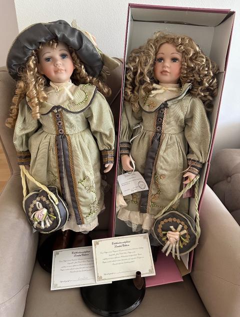Ohne Marke 2x Art-Land Collection Porzellanpuppen Limited Edition 74/500 + Zertifikat