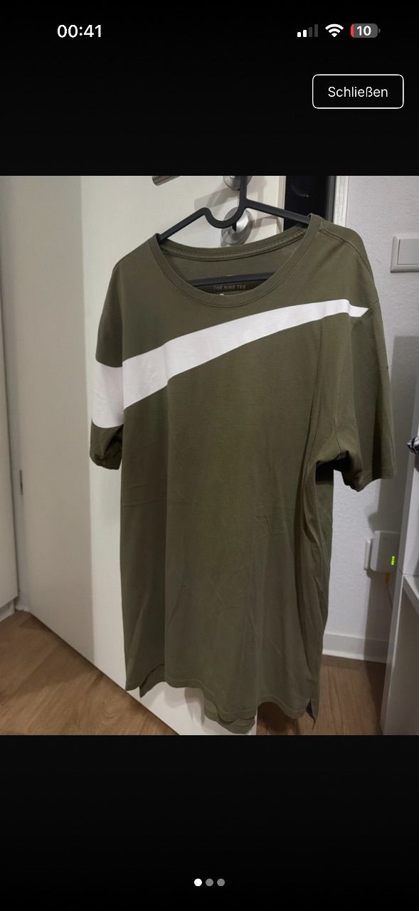 Nike Nike The Nike Tee T-Shirt Olivgrün M | großer Swoosh Streetwear Size M