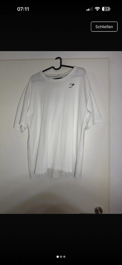 Gymshark Gymshark T-Shirt Weiß L | Minimal Logo Gym Fitness | Neu Size L