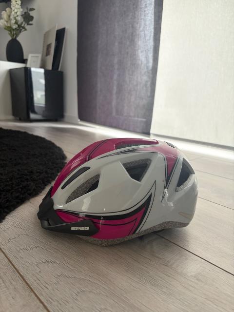 Speq Fahrradhelm pink weiß schwarz
