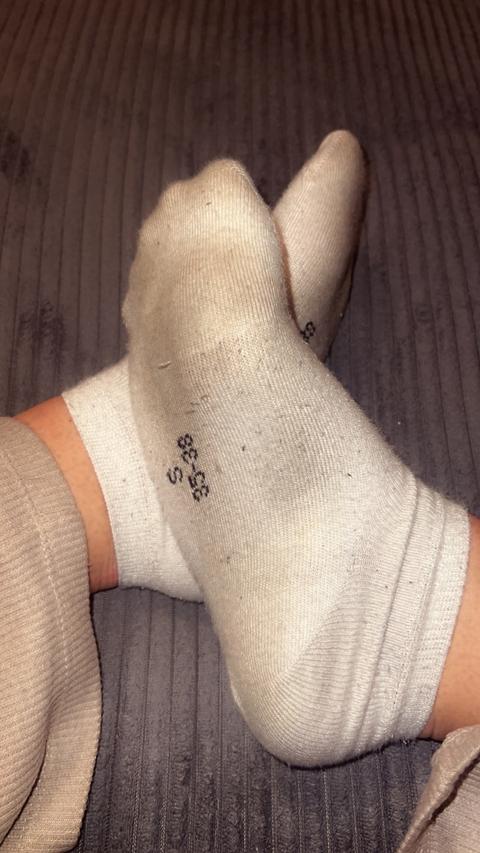 Lang getragene Socken