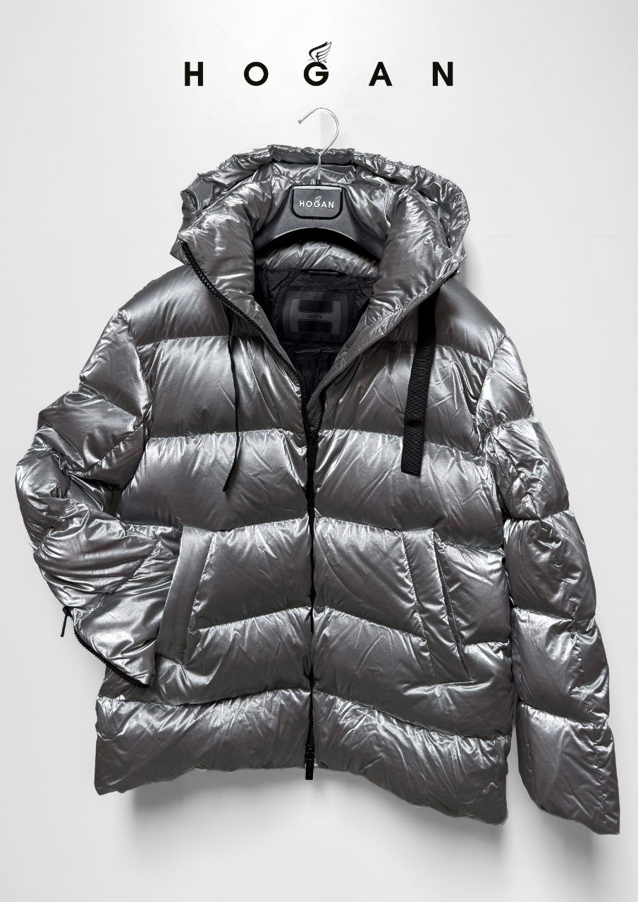 Hogan HOGAN Jacke Damen Silver Metallic | NEU | XS fit S | Winterjacke Size XS