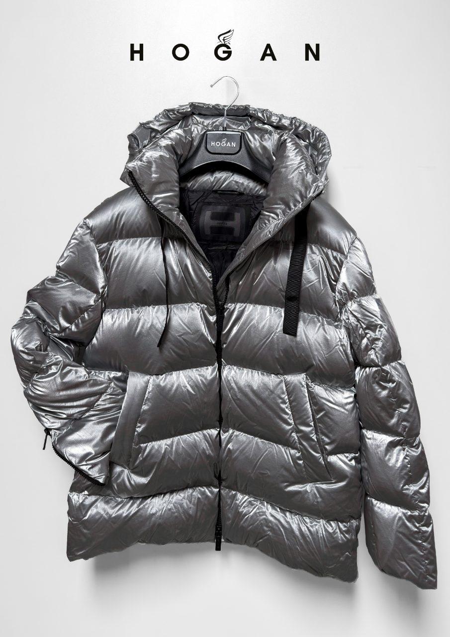 HOGAN Jacke Damen Silver Metallic | NEU | XS fit S | Winterjacke