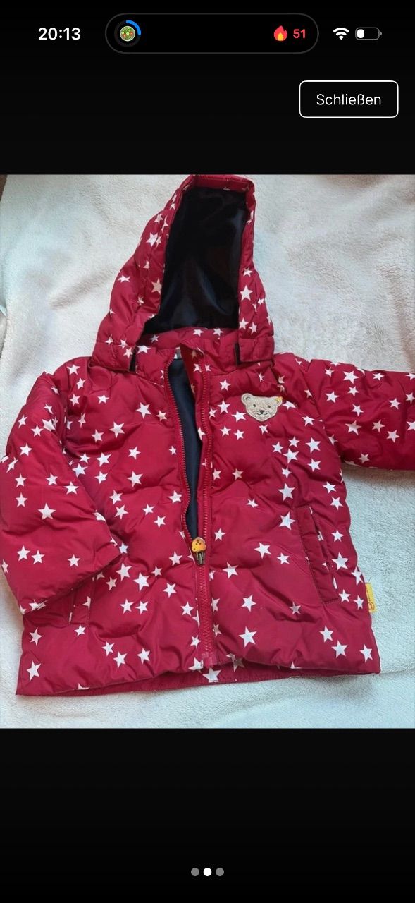 Steiff  Steiff Jacke in rot  Size 74
