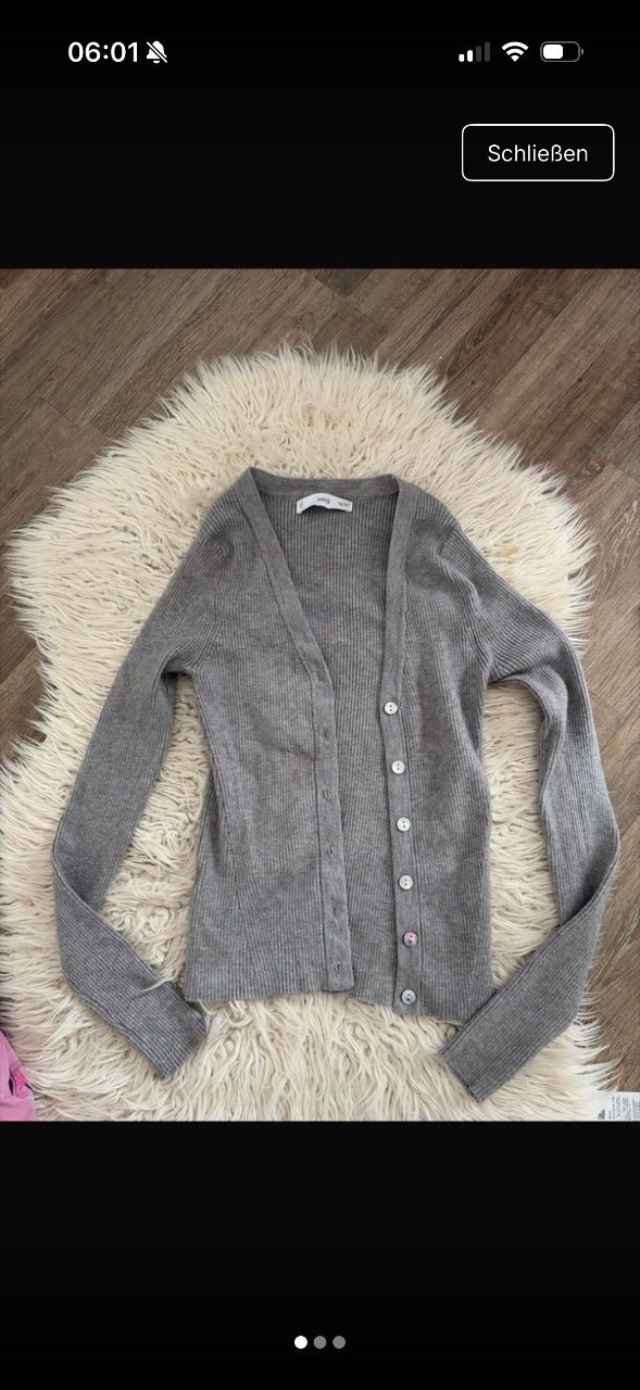 Mng Graue strickjacke in grau von mng Size S