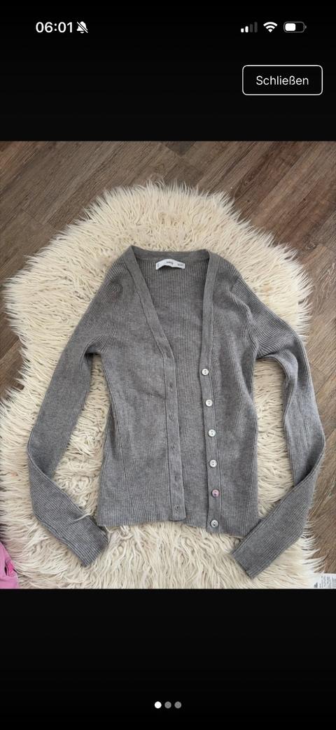Mng Graue strickjacke in grau von mng Size S