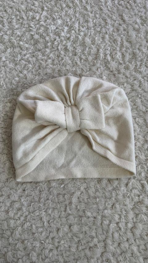 H&M H&M Baby Turban-Mütze mit Schleife, cremeweiß, Größe 74/80 Size 74