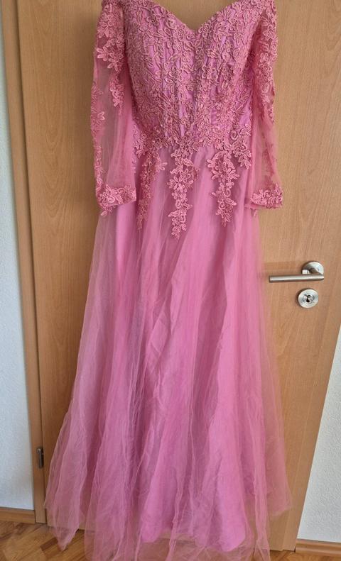 Wedding dress Abend Kleid Ärmeln Bodenlanges Ballkleid Gr. 40 Size L