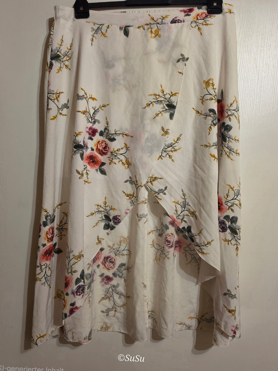 Shein SHEIN 1XL Wickelrock Blumen asymmetrisch mit Unterrock Size 46