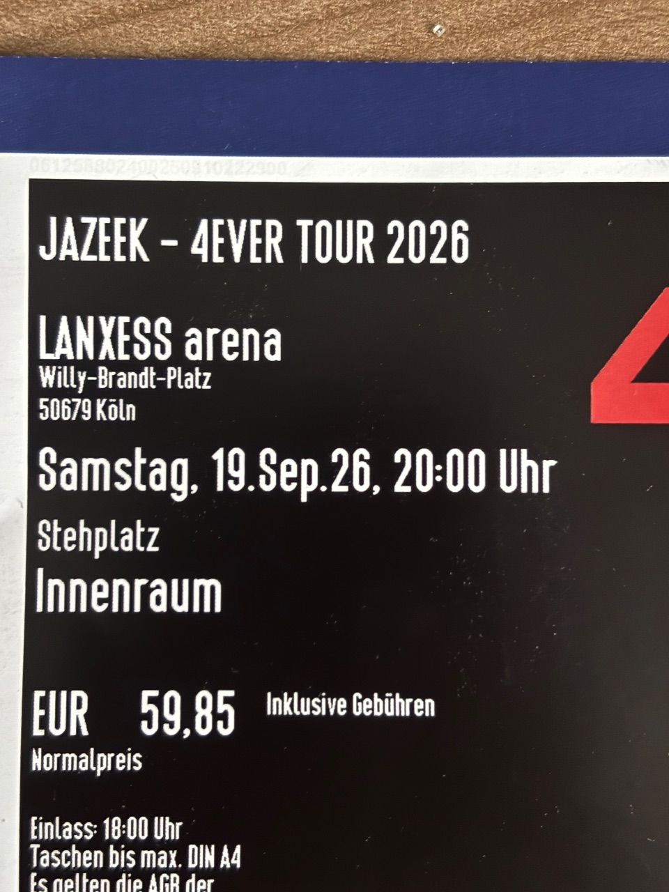 Ohne Marke Jazeek Konzert Ticket 