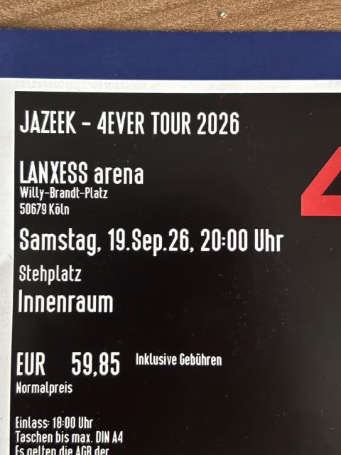 Ohne Marke Jazeek Konzert Ticket