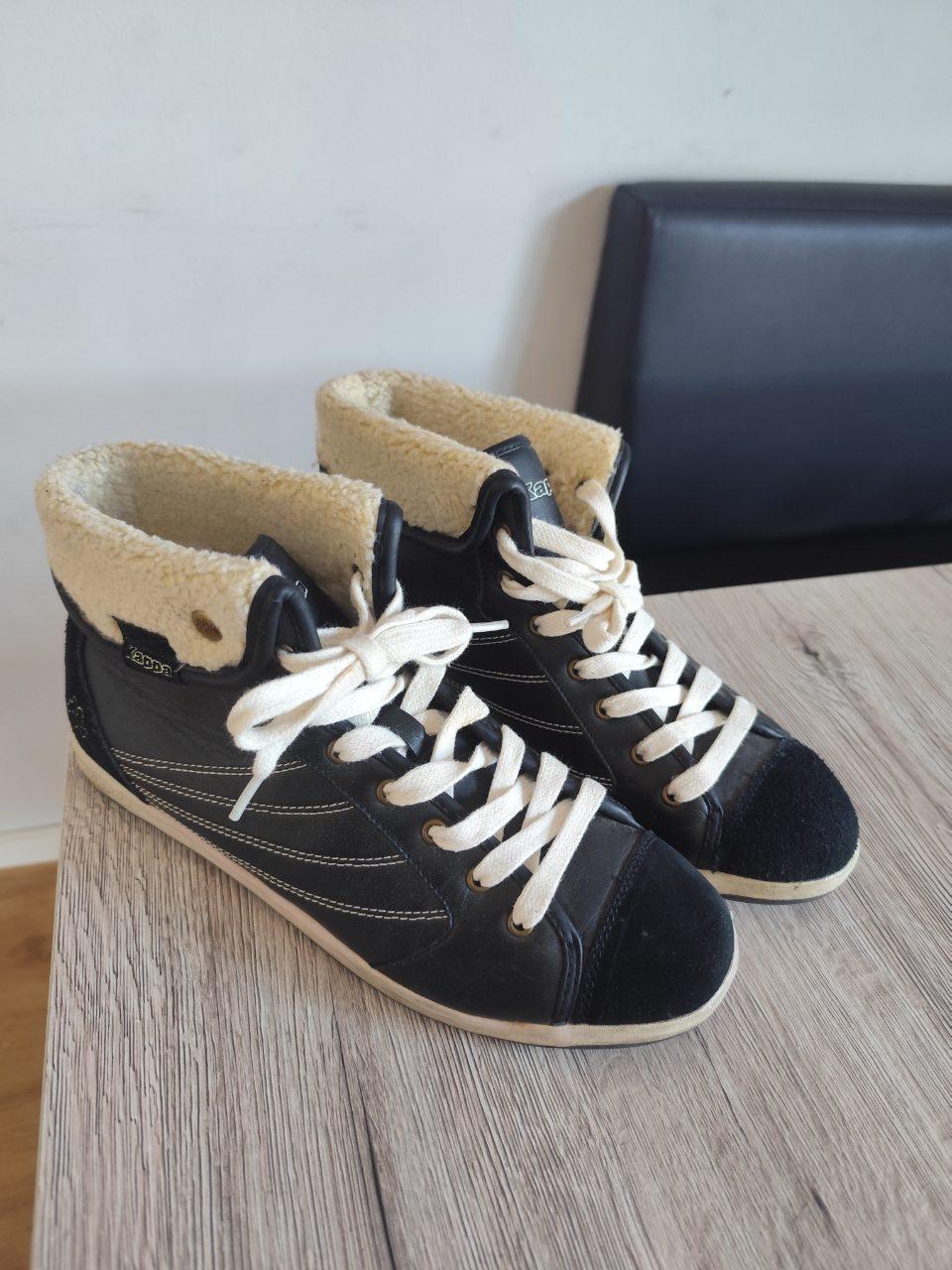 Kappa High-Top Sneaker schwarz mit Teddyfutter – Gr. 41
