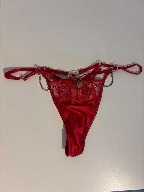 Ohne Marke Roter Tanga Dessous Size S
