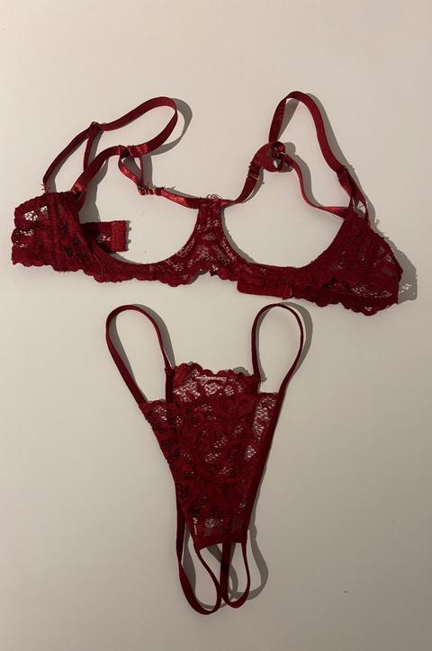 Ohne Marke Dessous Set mit offenem Schritt Size S