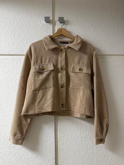 Shein kurze Cordjacke in beige Size M